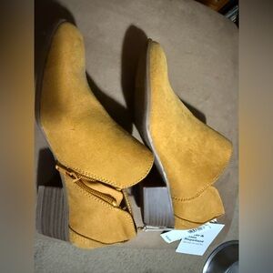 Old Navy Mustard Ankle Boots